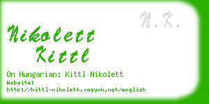 nikolett kittl business card